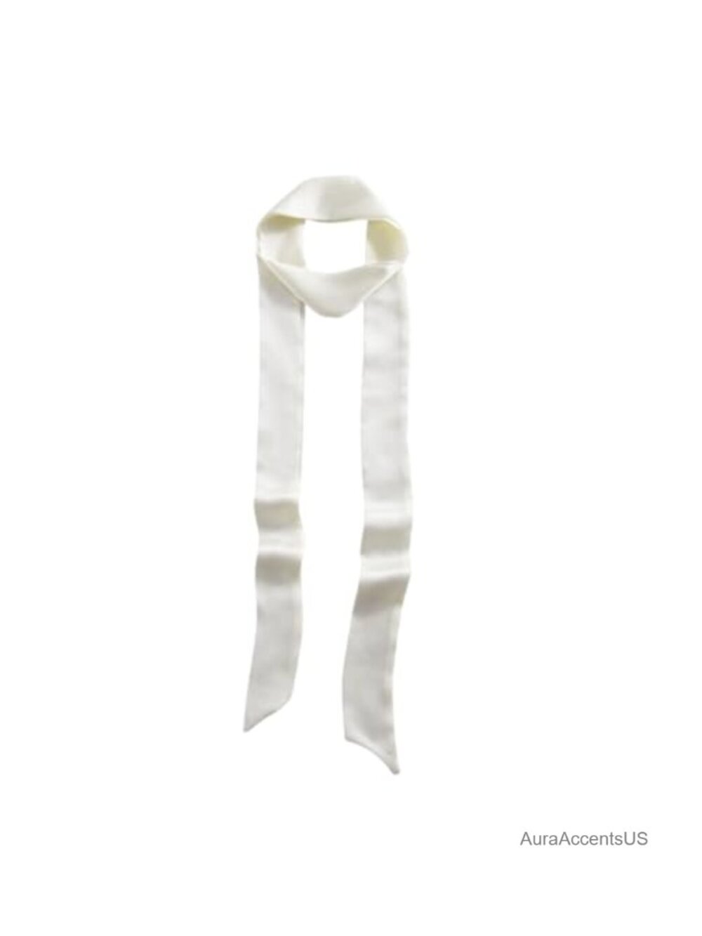 Satin Ribbon Scarf Long Skinny Belt for Women Solid Color